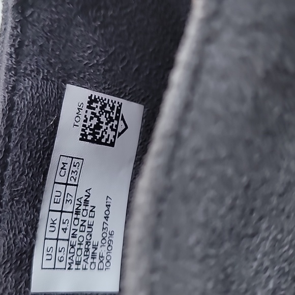 TOMS Leila Forged Iron grey Suede Mules in Size 6.5 - Picture 9 of 9